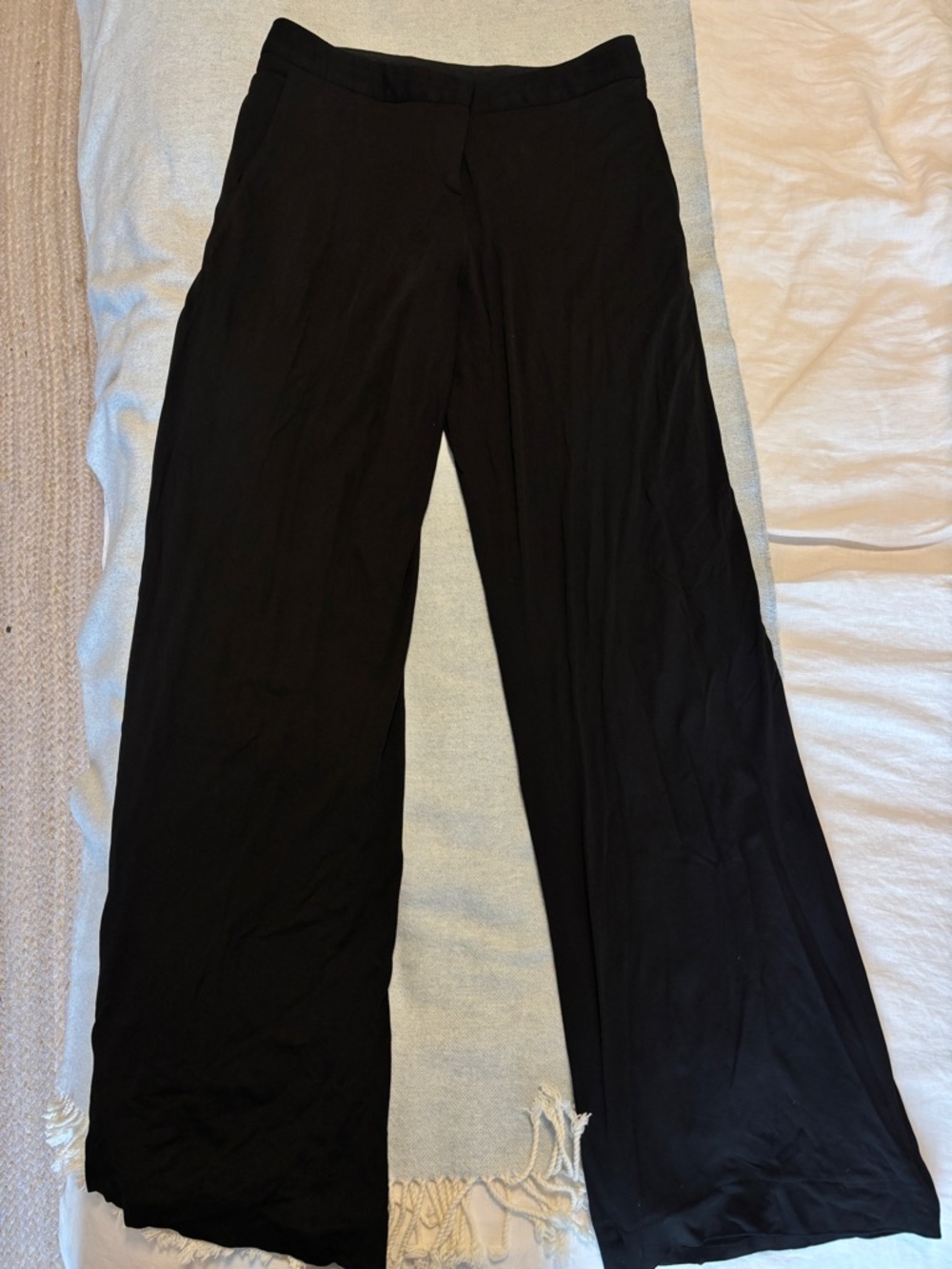 Alberta Ferretti Black Wide-Leg Trousers